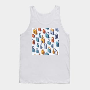 watercolor padlock pattern Tank Top